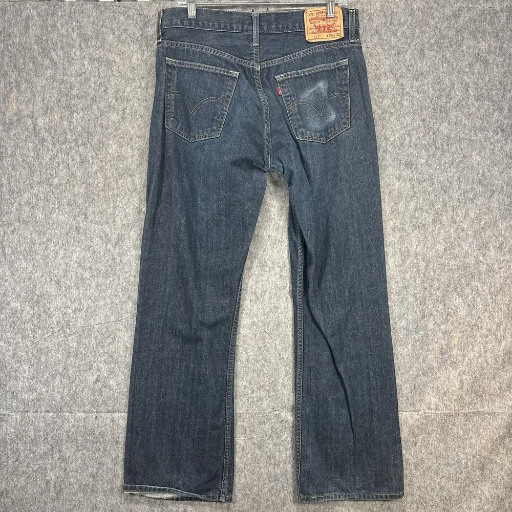 Levis 527 Low Boot Cut Jeans Men's 34 x 32 Blue Denim Y2K Flare Pants